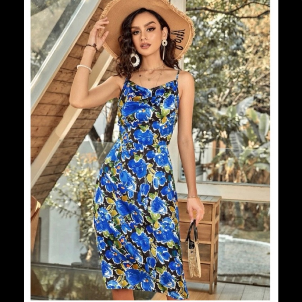 NWT Tropical Boho Spaghetti Strap Dress